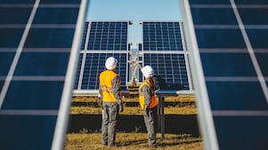 Working with solar panels