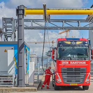 De megawattlader op het terrein van de ETCA, juni 2024. (Foto: Michel Campfens)