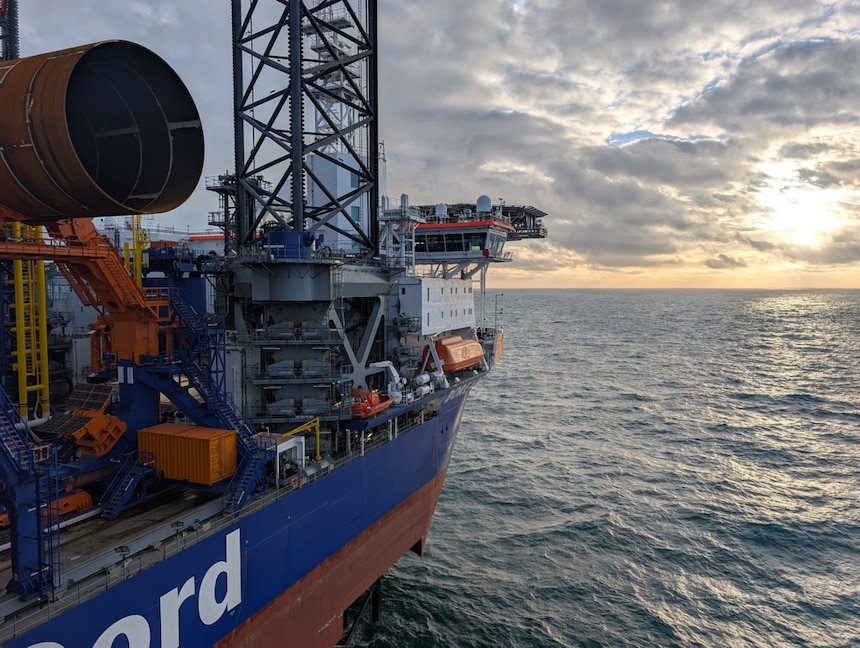 Close-up van het schip Boreas van Van Oord (Foto: Van Oord)