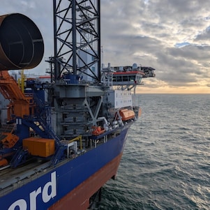 Close-up of the vessel Boreas of Van Oord (Photo: Van Oord)