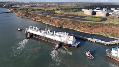De Dragon LNG-terminal in Milford Haven, 2023, voor 50% eigendom van Shell (Foto: Stuart Conway / Shell International)