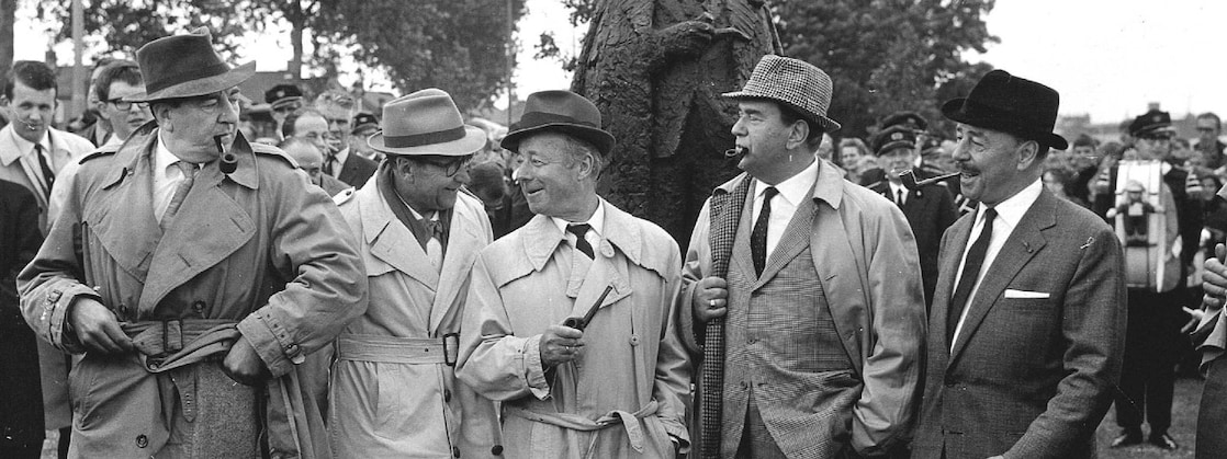 Foto van Georges Simenon in Delfzijl (Foto: ANP)