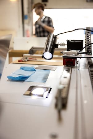 Close-up of the coating material (Photo: Christian Kalse)