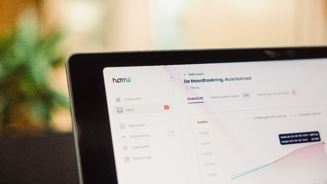 De homii-app op de laptop (Beeld: Christian Kalse)