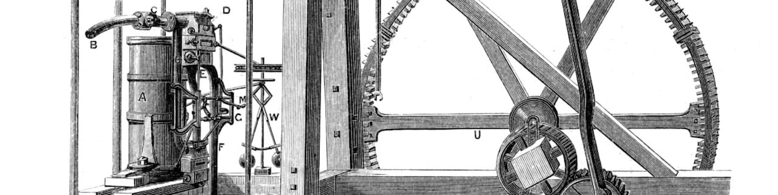 Grafische weergave van een stoommachine-ontwerp (Beeld: Getty Images)