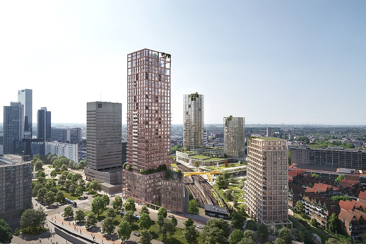 De toekomst: impressie  van het Hofplein na de transformatie (Beeld: Vero)