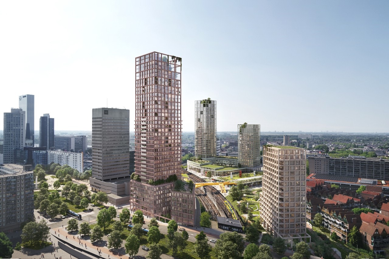 De toekomst: impressie  van het Hofplein na de transformatie (Beeld: Vero)