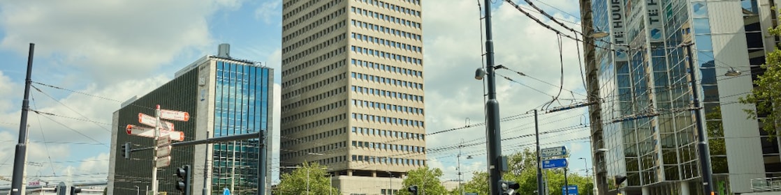 De Shell-gebouwen op Rotterdam Hofplein anno 2024 (Foto: Herbert Berens)