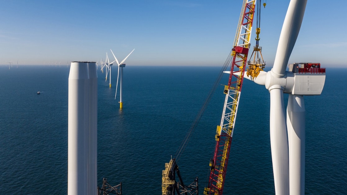 Windpark Crosswind in aanbouw, september 2023 (Foto: CrossWind)