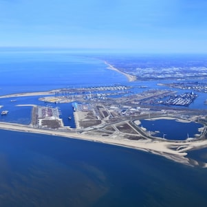 Luchtfoto van de Tweede Maasvlakte (Foto: Danny Cornelissen/Havenbedrijf Rotterdam)