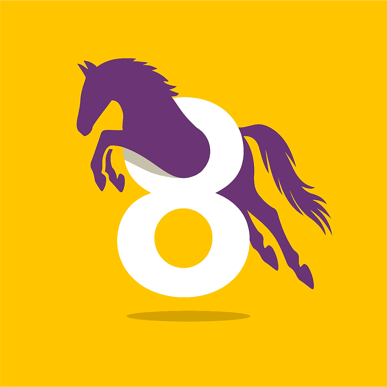 Het getal 8 en een paard (Beeld: Jelle Hoogendam)