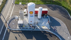 Typische opzet van een Shell LNG-tankstation