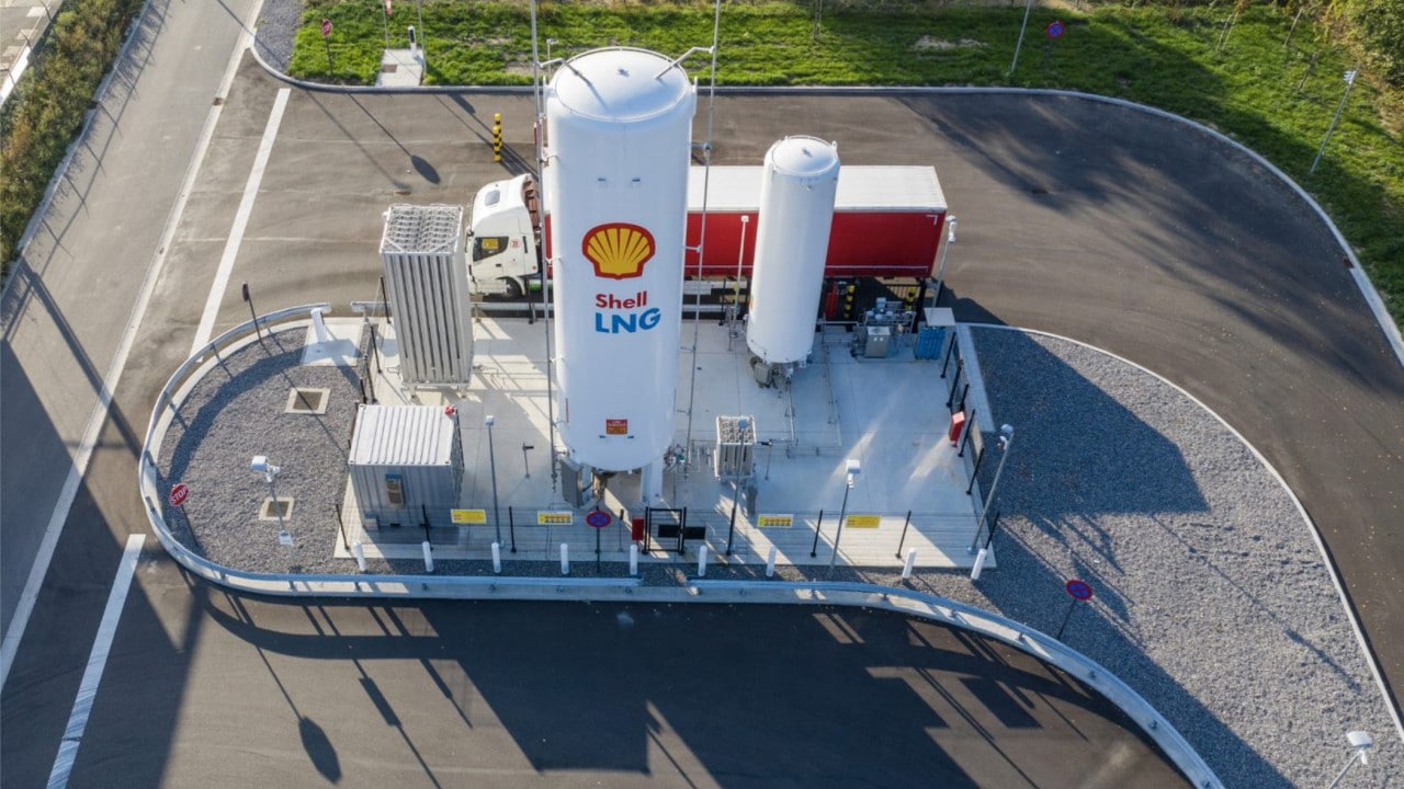 Typische opzet van een Shell LNG-tankstation