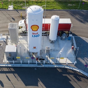 Typische opzet van een Shell LNG-tankstation