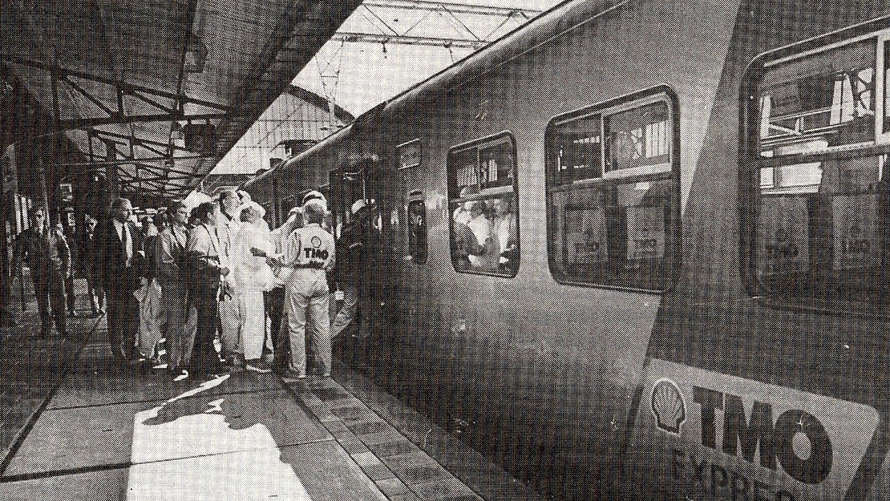De Shell TMO Express, waarmee de NS gasten van Shell in 1985 naar het circuit van Zandvoort vervoerde (Foto met dank aan René Kroll)