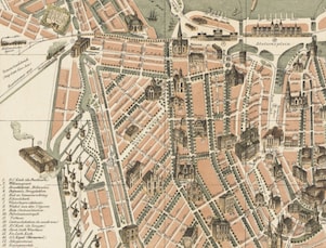 Plattegrond van Amsterdam 1886-1887 met alle genoemde locaties (Stadsarchief Amsterdam)