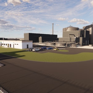 Computerimpressie van de beoogde Shell Biogas-locatie in Coevorden (Beeld: Shell Biogas/Enscape)