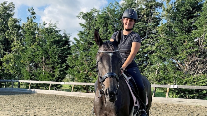 Talitha after work: horse riding