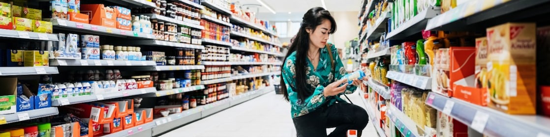 Selectie van alledaagse producten in de supermarkt (Beeld: Getty Images/Tom Werner)