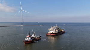 Arrival of the BaseLoad Power Hub in Eemshaven harbour, 27 September 2025 (Photo: MatZwart Photography)