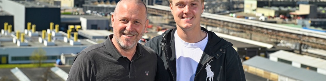Dennis en Jordi Elderkamp op Shell Pernis (Foto: Ernst Bode)
