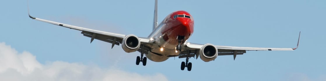 Een Boeing 737 in de landing (Foto: Marcel Burger)