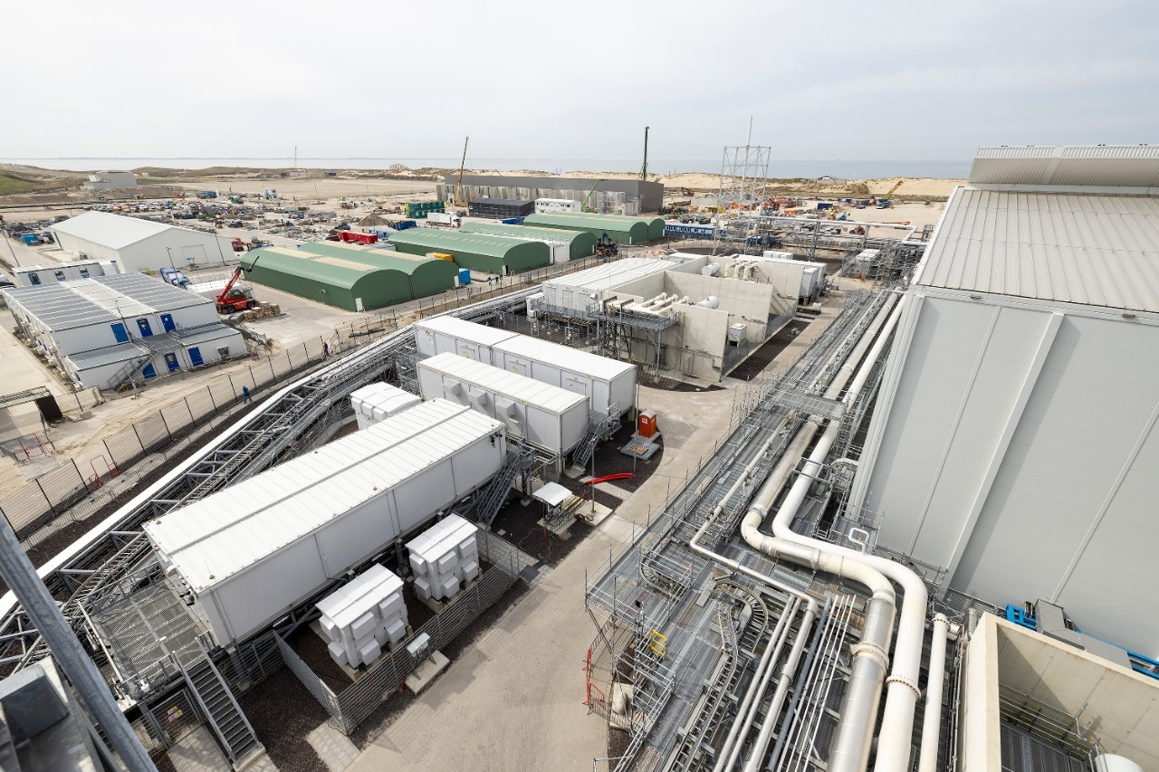 A high-point view of part of the Holland Hydrogen 1 site, April 2026 (Photo: Christian Kalse)