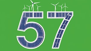 Het getal 57 (AI-gegenereerd met Adobe Firefly)