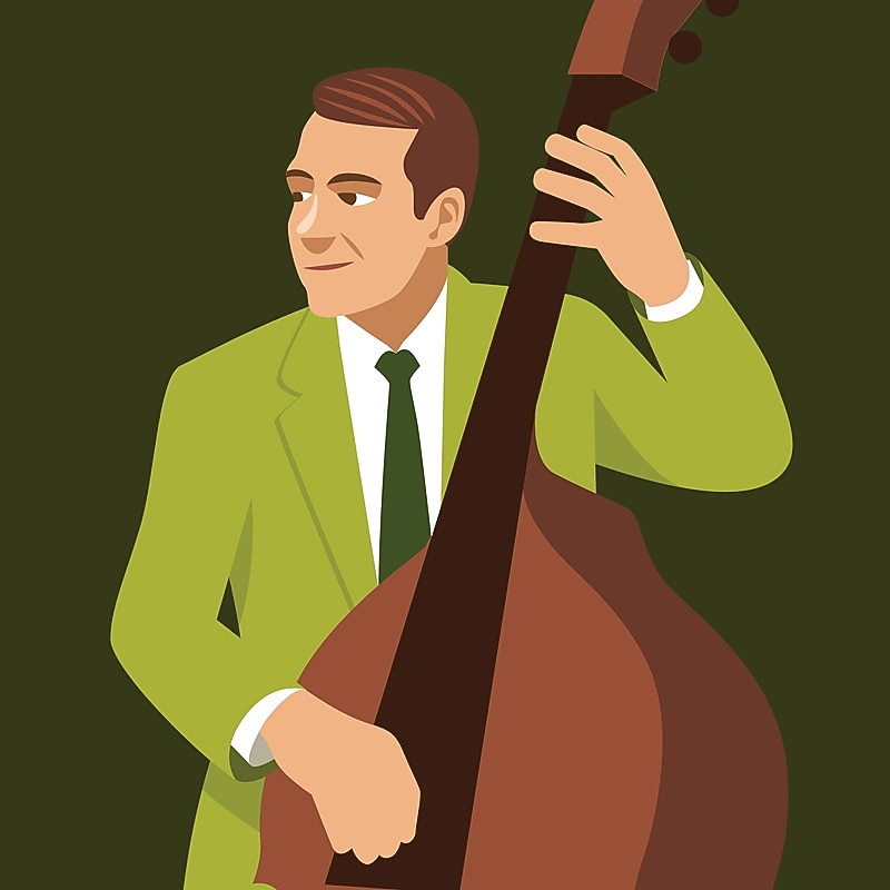 De bassist (Beeld: Jelle Hoogendam)