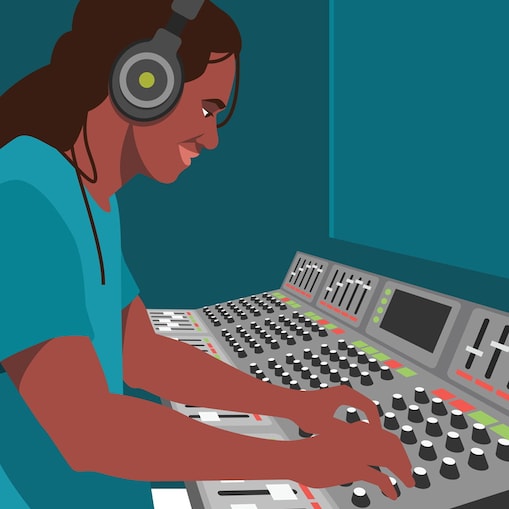 De geluidstechnicus (Beeld: Jelle Hoogendam)