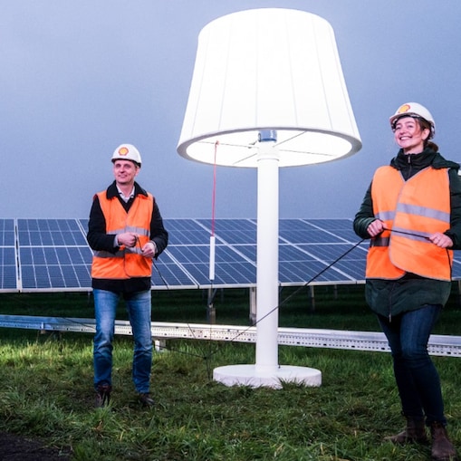 Opening van zonnepark Heerenveen-Zuid in 2020 (Foto: Shell Nederland)