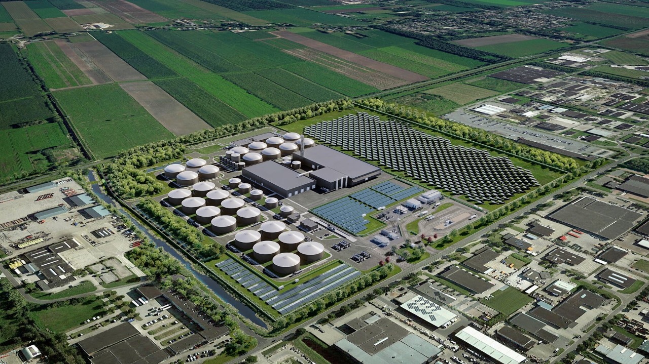 Solar park Emmen as part of GZI-Next, computer rendering from 2019