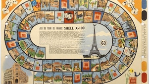 Het Tour de Shell-ganzenbord (Beeld: Shell Historical Heritage & Archive)