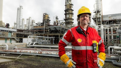 Jan-Kees Logmans op Shell Pernis (Foto: Christian Kalse)