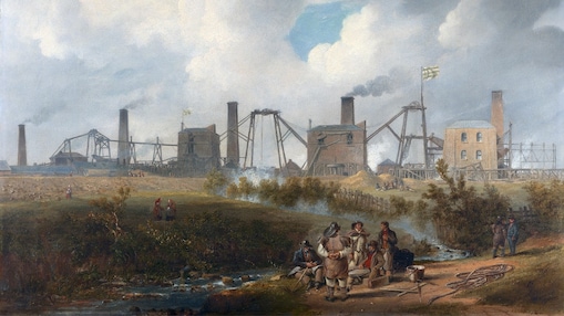 De Murton-kolenmijn in noordoost Engeland, 1843 (Beeld: John Wilson Carmichael / Yale Center for British Art / Paul Mellon Collection)