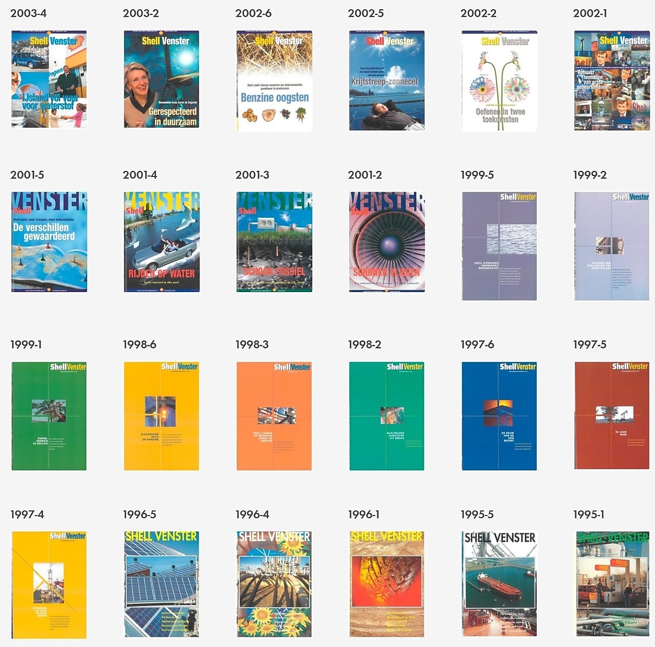 Shell Venster Magazine 1995 - 2003