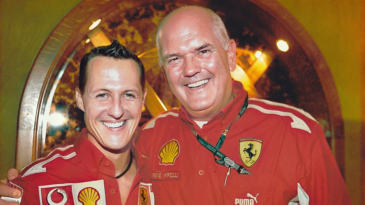 Mister Ferrari bij Shell, met Schumacher