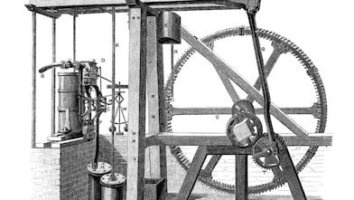 Grafische weergave van een stoommachine-ontwerp (Beeld: Getty Images)