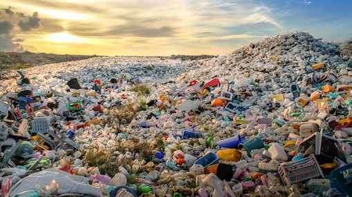 Sea of plastic waste