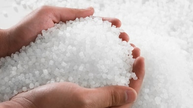 Plastic pellets bij de ETCA (Foto: ETCA)