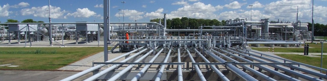 Gas distribution installation in the Netherlands