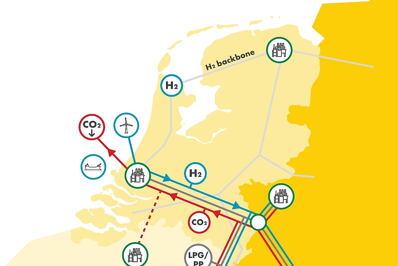 Kaart van de Delta-Rijncorridor (Beeld: Shell Nederland)