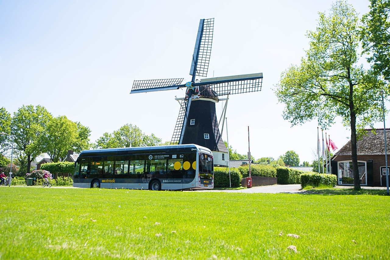 Een Qbuzz-waterstofbus in Groningen (Foto: Marlies Bosch)