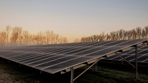 Zonsopgang bij zonnepark Sas van Gent-Zuid (Foto: Wendel Broere/Shell Nederland)