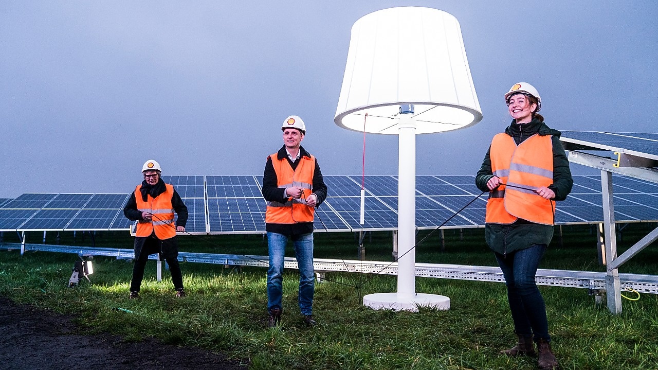 Opening van Shells zonnepark Heerenveen-Zuid, november 2020 (Foto: Shell Nederland)