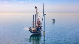 Windpark CrossWind in aanbouw