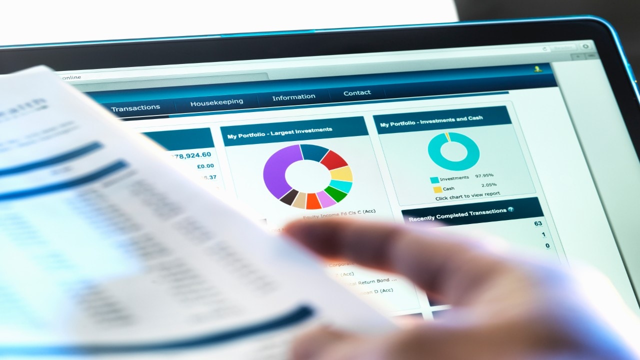 Beeld van spreadsheets en financiële tabellen