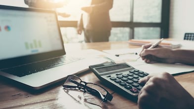 Beeld van spreadsheets en financiële tabellen