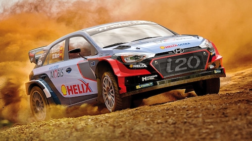 Hyundai-motorsport: racen op een onverharde weg