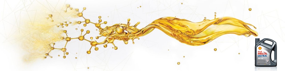 Helix PurePlus-moleculen illustreren het verschil van Shell PurePlus-technologie